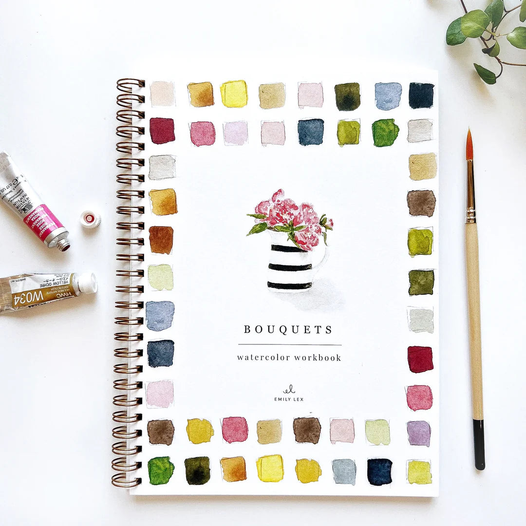 Bouquets Watercolor Workbook