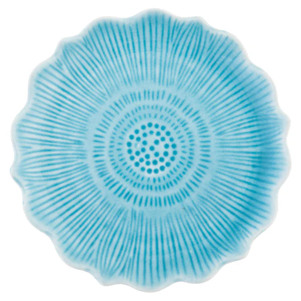 TRINKET TRAY-TURQUOISE FLOWER