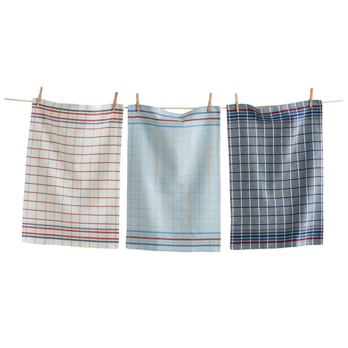 American Check Dishtowel Set/3