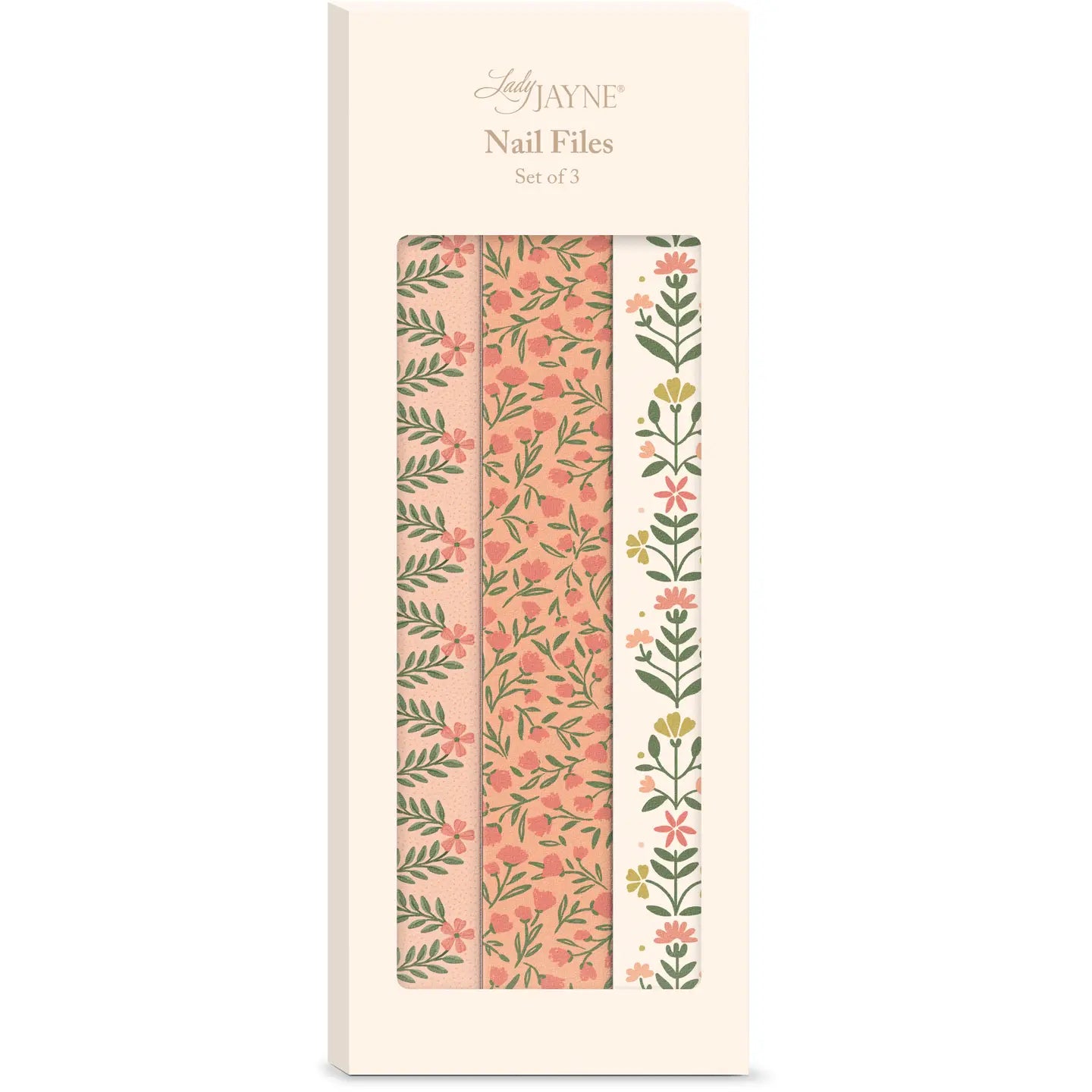 Coral Cream Ditsy Nail File Set