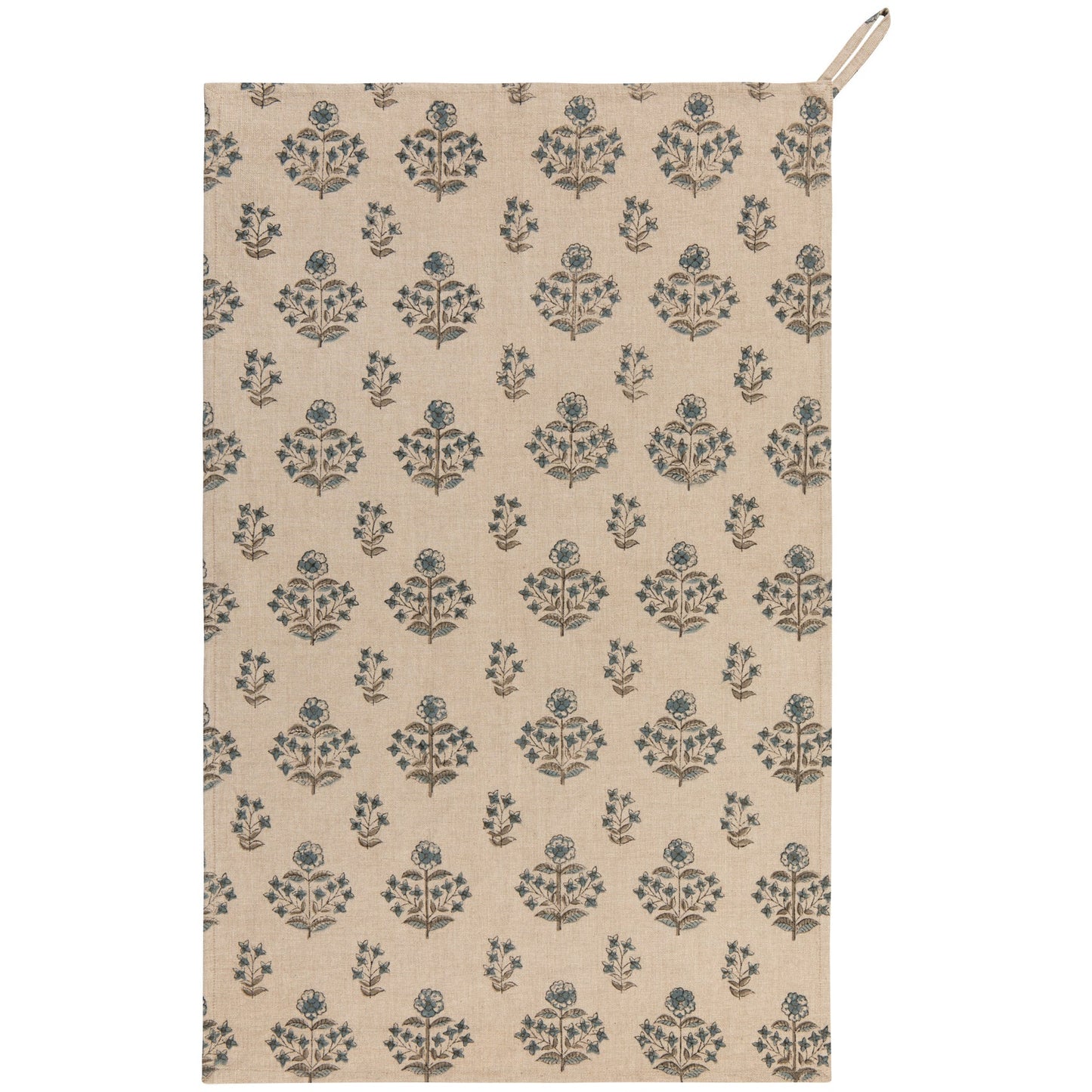 Block Print Dishtowel- Salvia