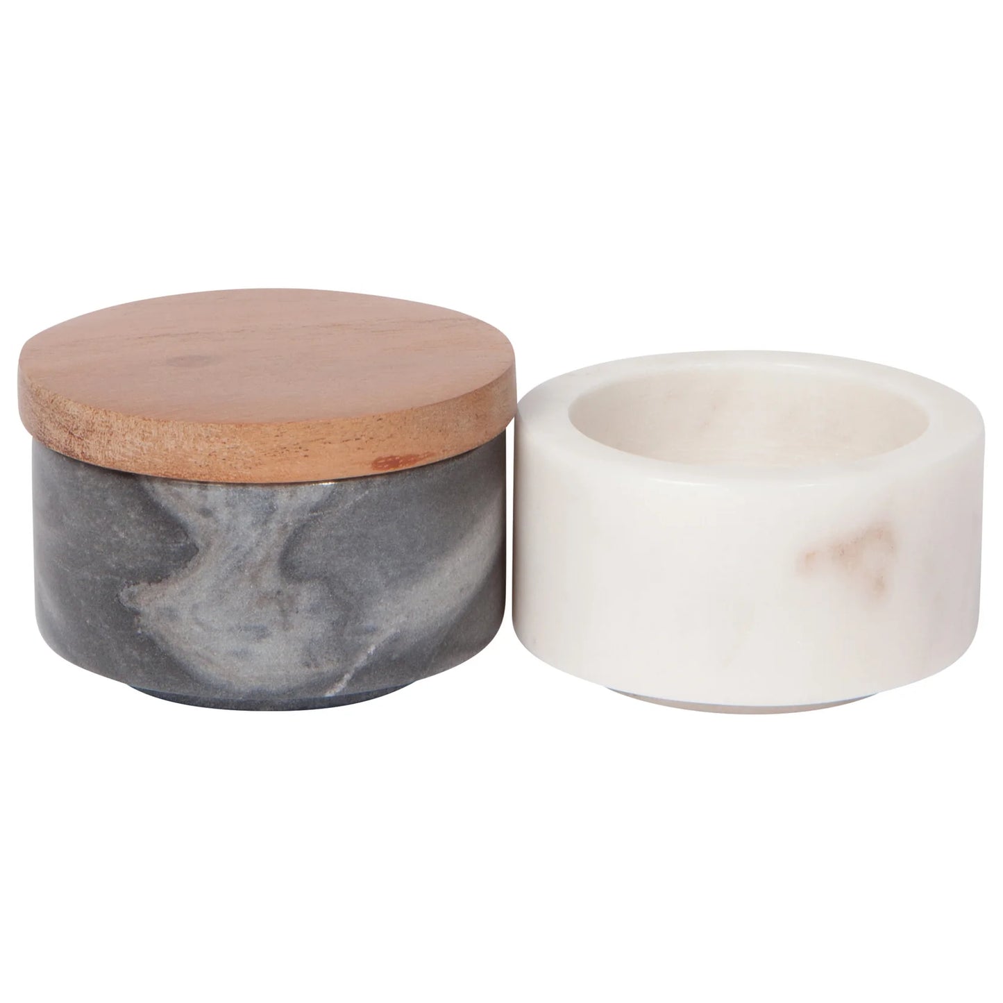 Salt Cellar White Marble + Slate