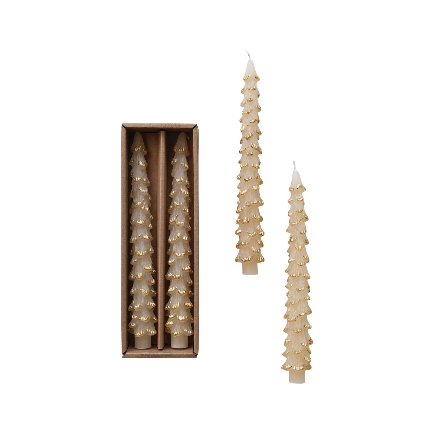 Tree Shaped Tapers- Cream Color