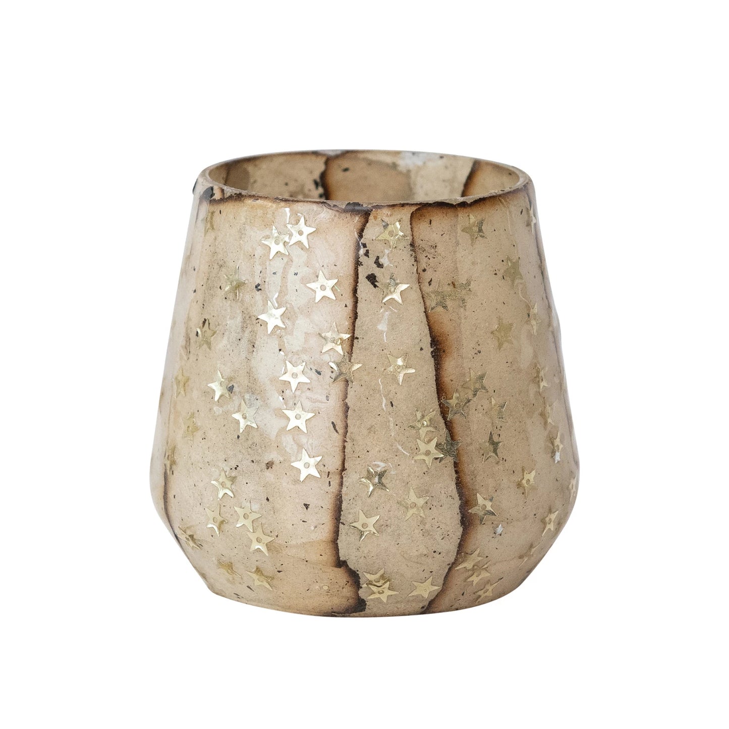 Tealight Votive Holder w/ Star Sequins