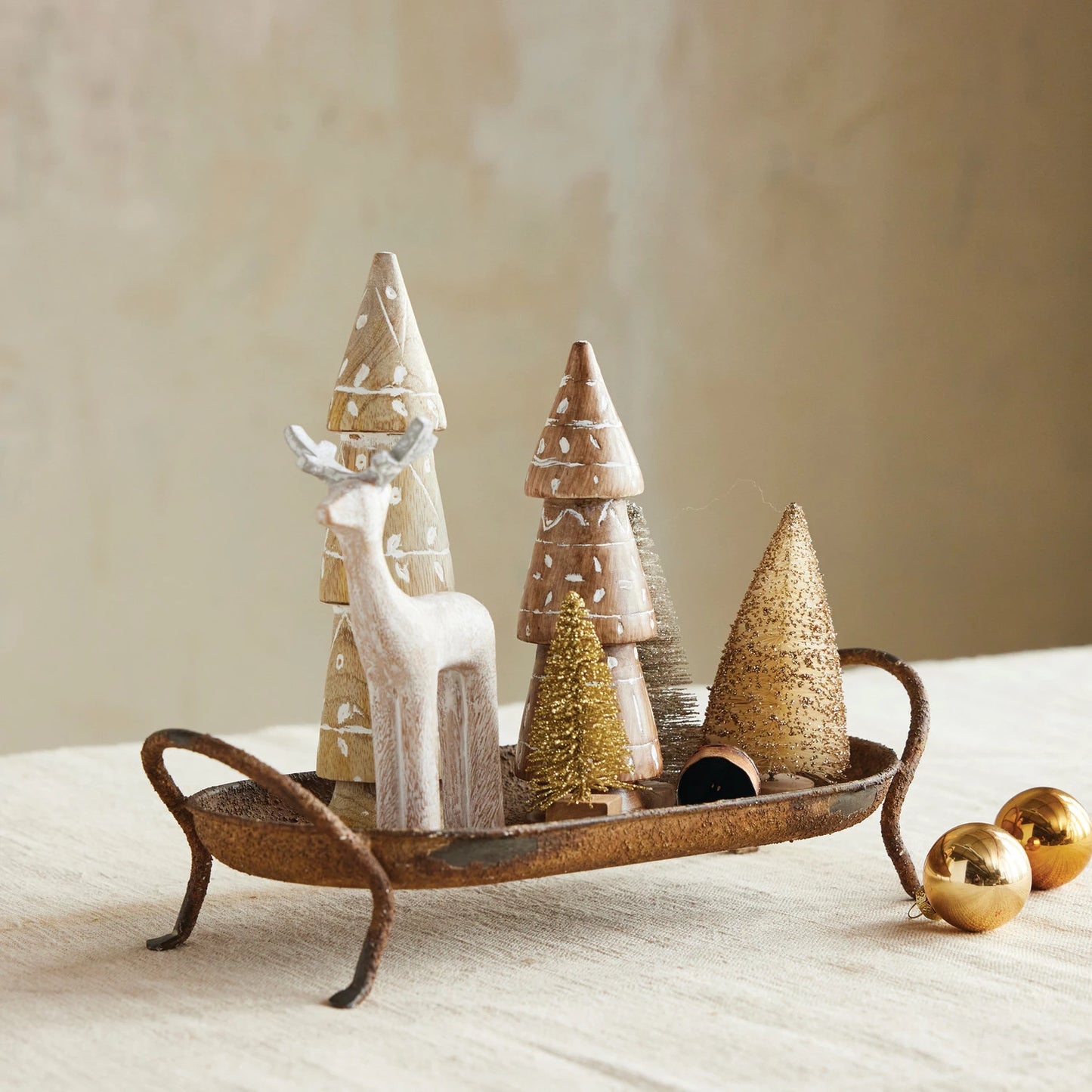 Metal Footed Tray w/ Handles