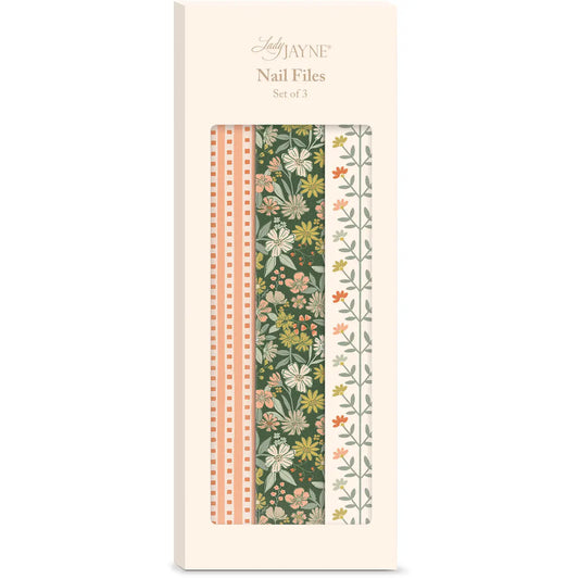 Forest Coral Floral Nail File Set
