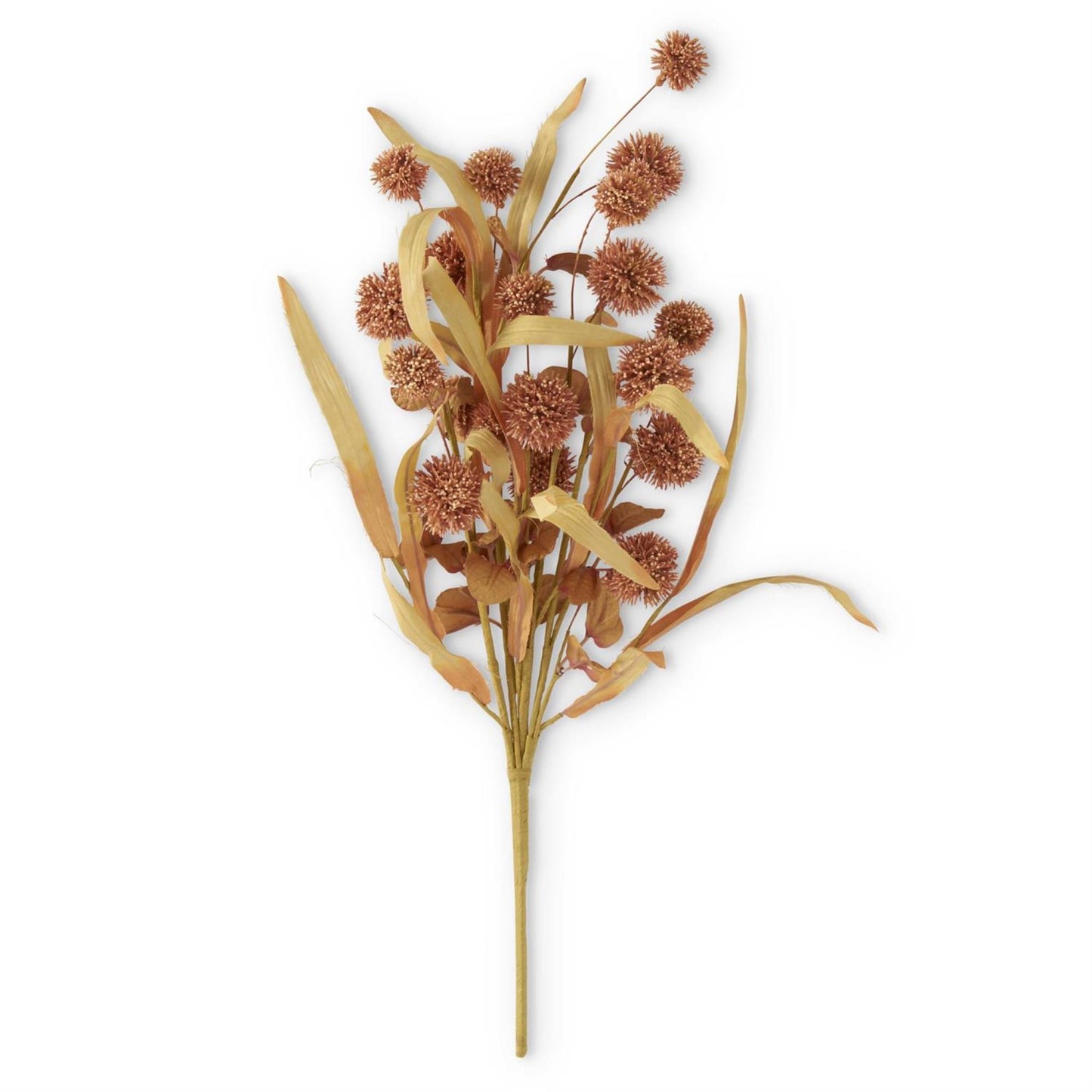 Brown Sycamore Fruit Ball Bush w/Foliage
