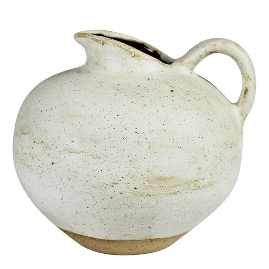 Cream Ceramic Pitcher