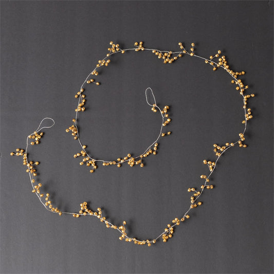 Tiny Gold Bells Garland- 72"L