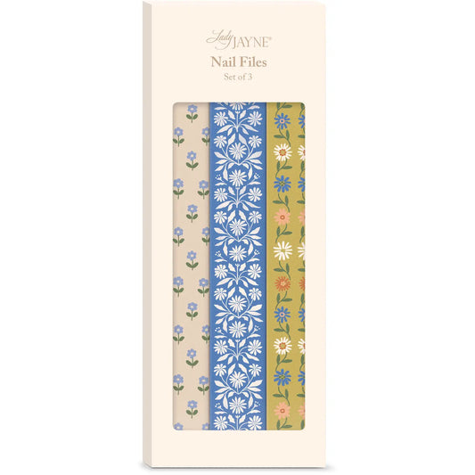 Blue Mustard Floral Nail File Set