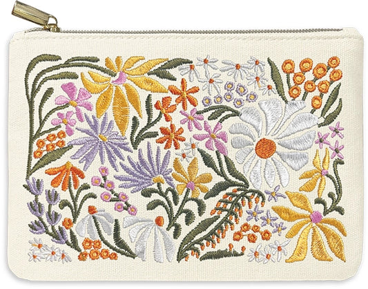 FLOWER MARKET WILDFLOWERS ZIP POUCH