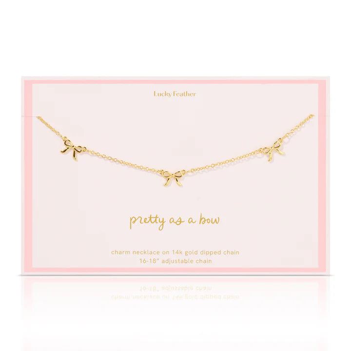 3 Bow Necklace-Gold