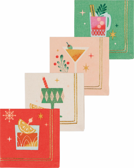Cocktail Napkin Set/4