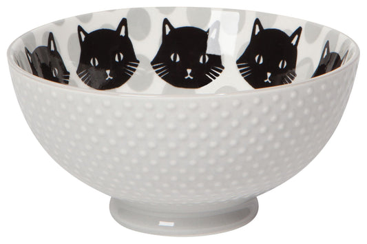 6" Stamped Bowl Feline Fine