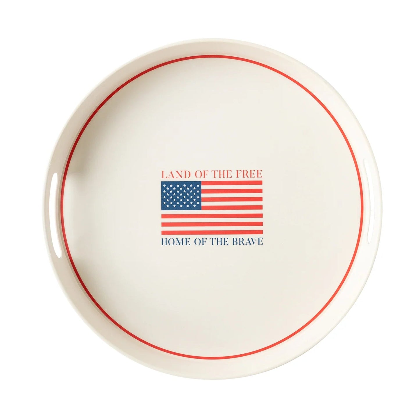 Land of the Brave Round Bamboo Tray