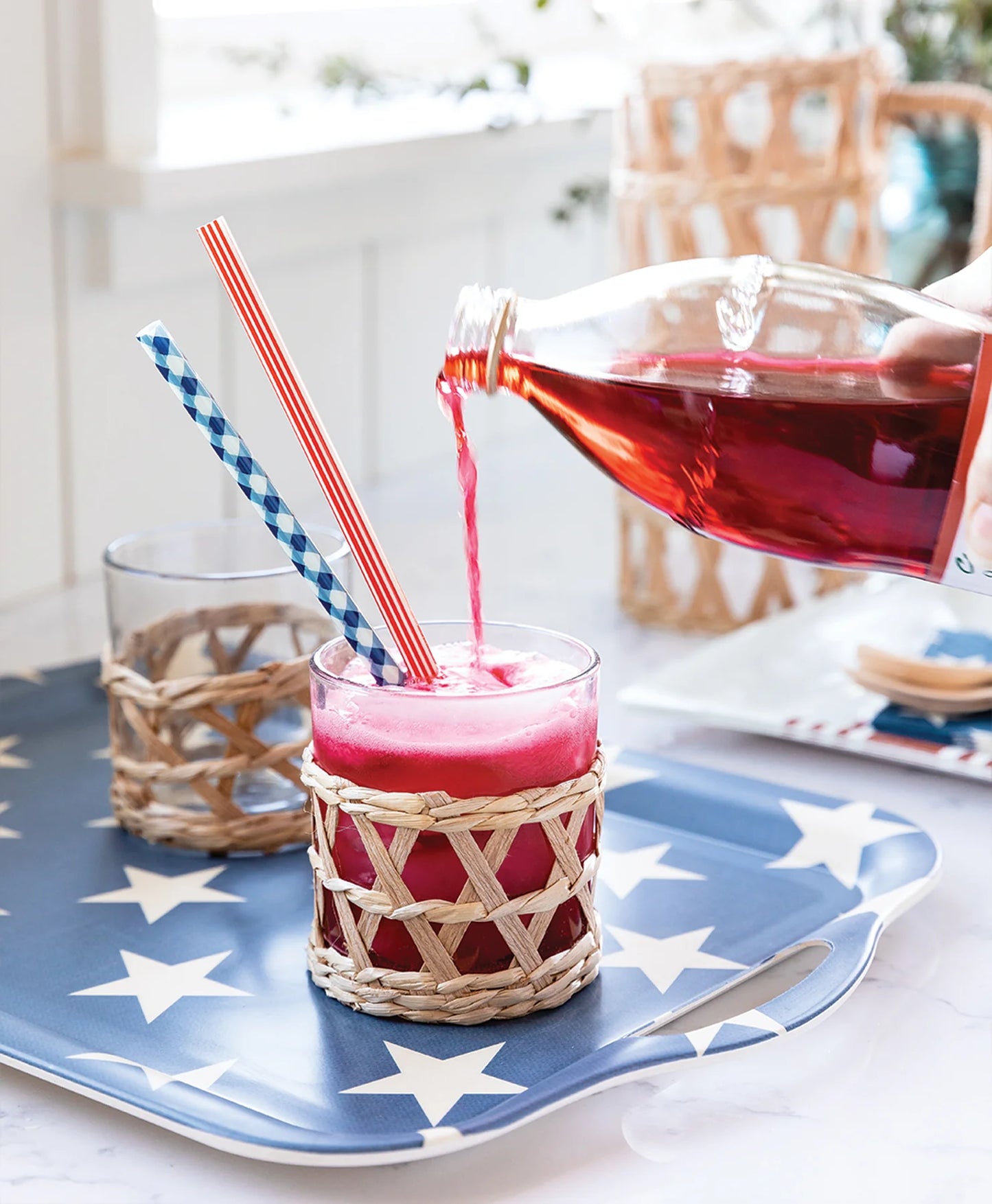 Plaid & Stripes Reusable Straws- 12pk