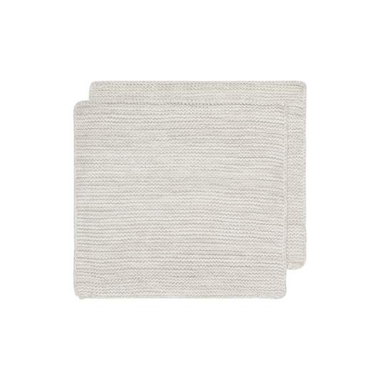 Dove Gray Knit Dishcloths/ Set of 2