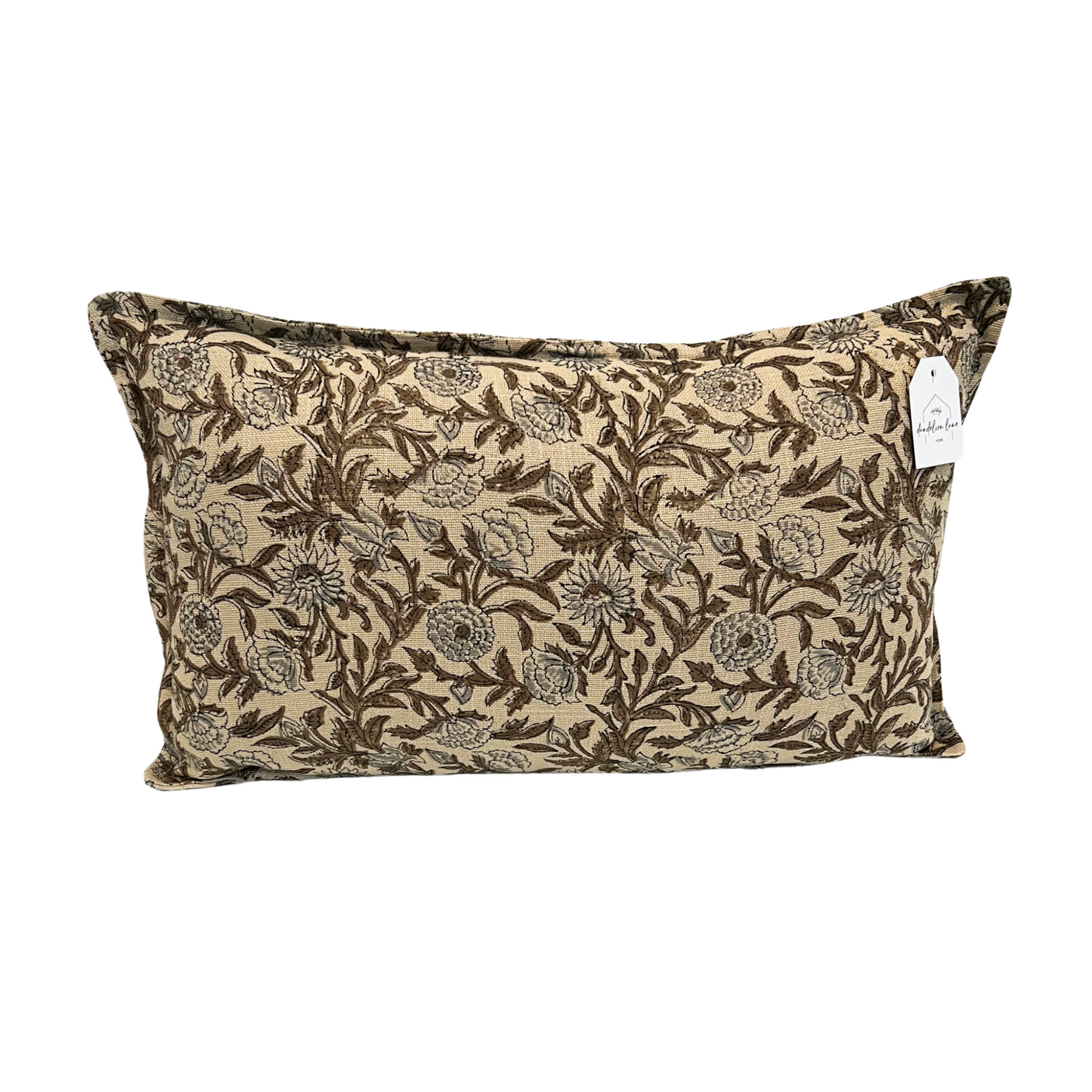 Floral Pattern Pillow- 12 x 20"