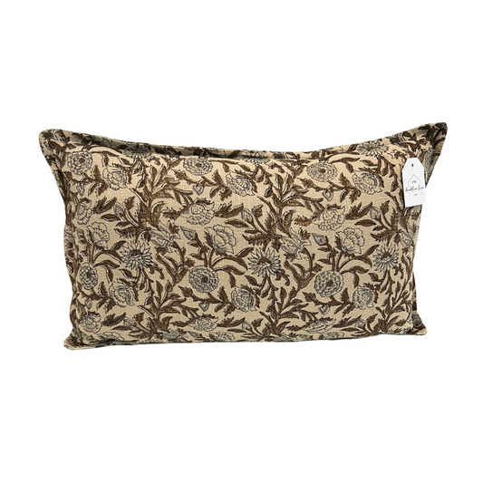 Floral Pattern Pillow- 12 x 20"