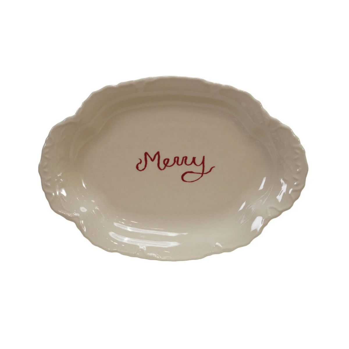 Stoneware Merry Plate