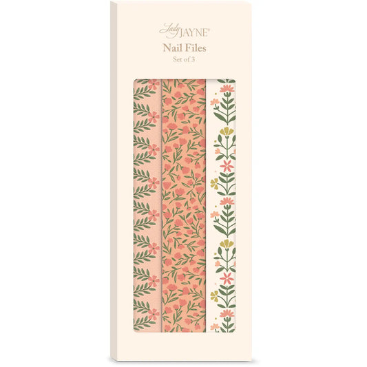 Coral Cream Ditsy Nail File Set