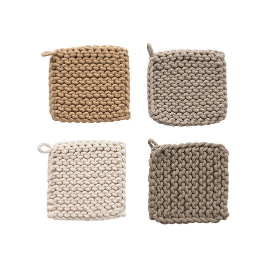 Crocheted Pot Holder- 4 colors