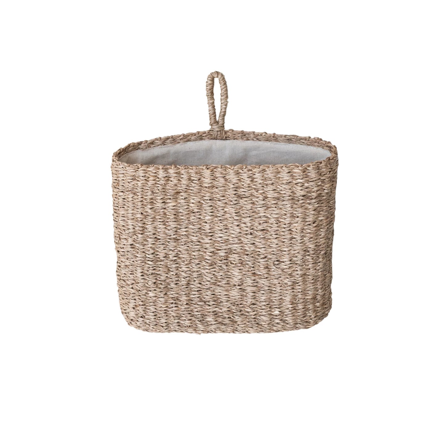Hand- Woven Seagrass Wall Basket