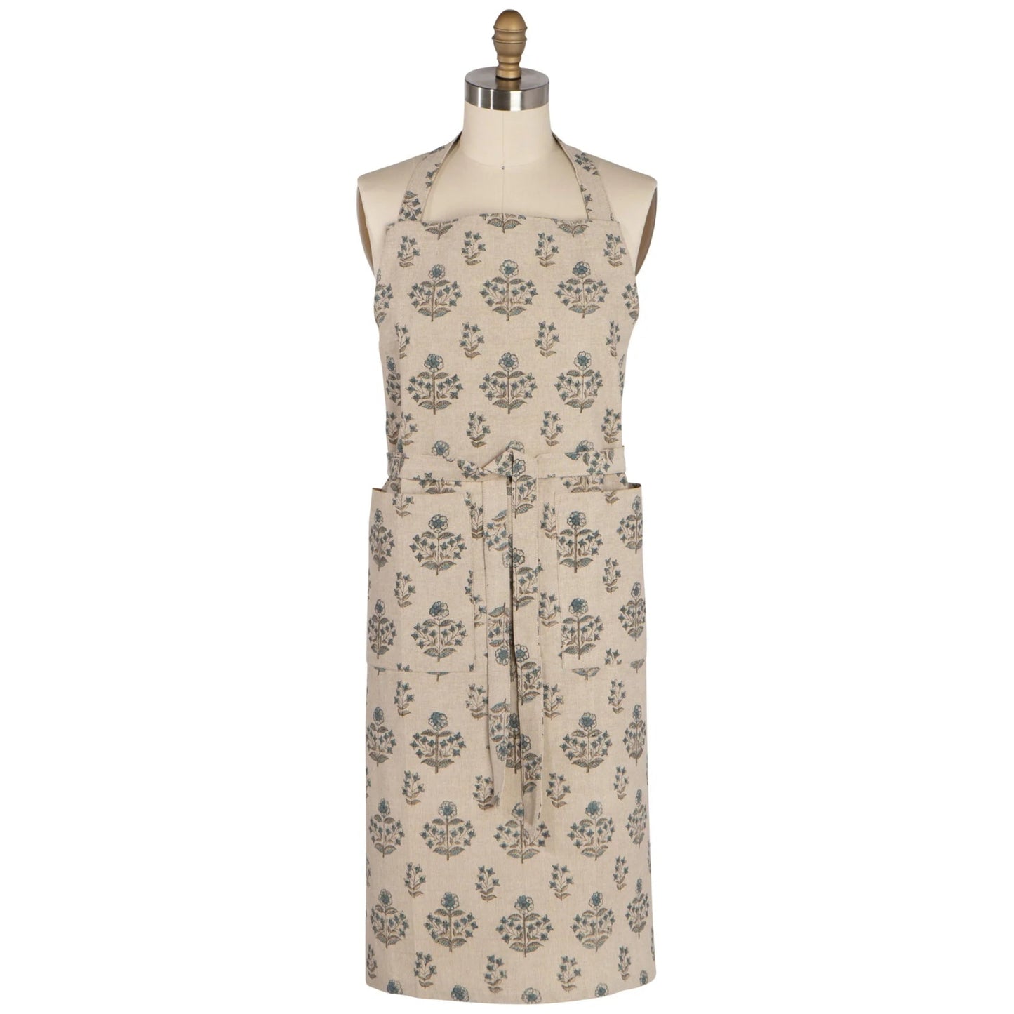 Block Print Apron- Salvia