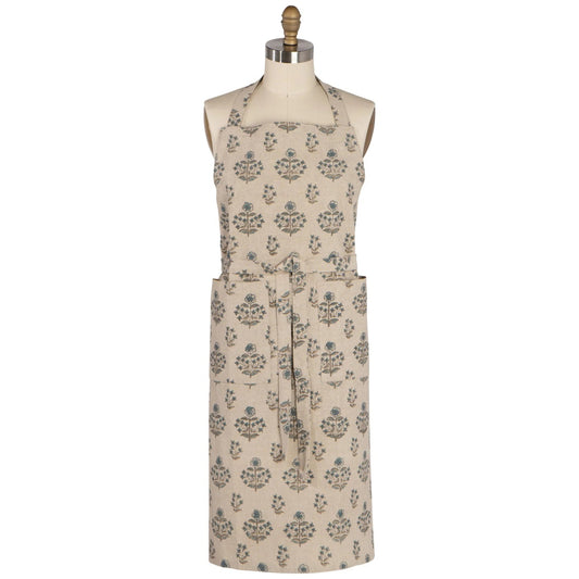 Block Print Apron- Salvia