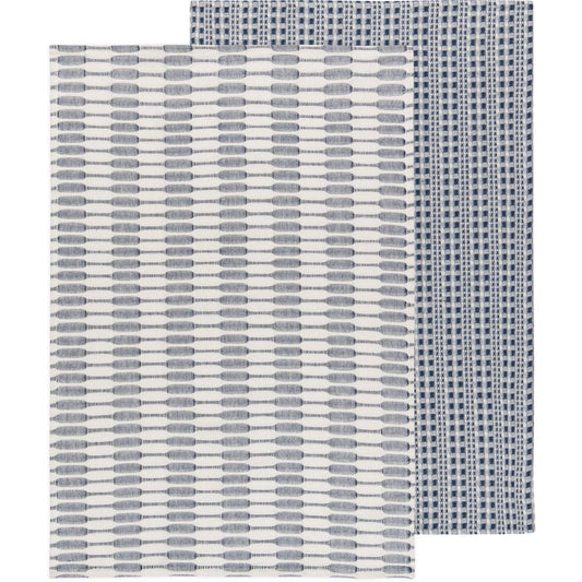Midnight Blue Abode Dishtowel Set  of 2