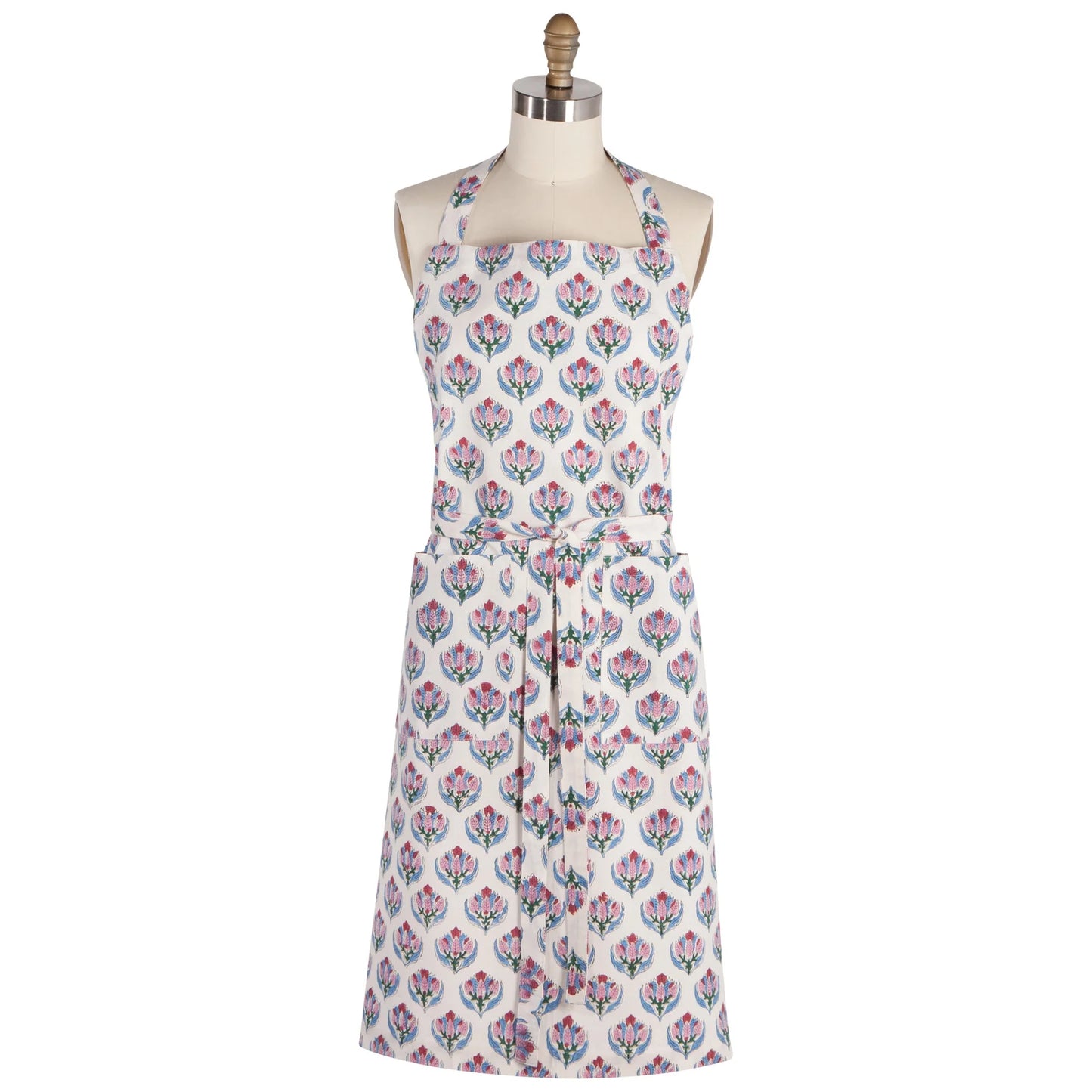 Block Print Apron- Bouquet