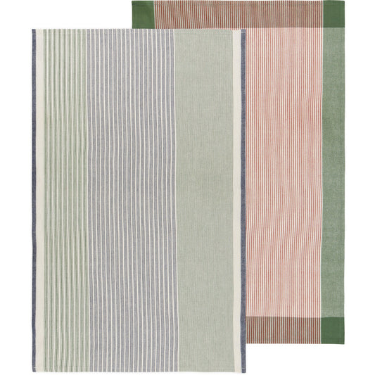 Array Stripe Jade Towels/ 2