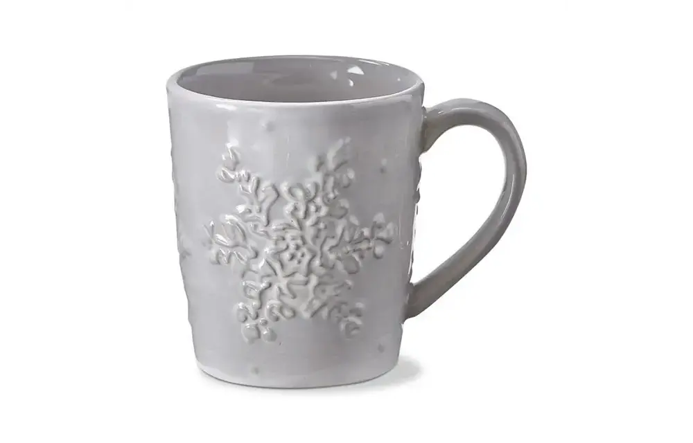 SNOWFLAKE EMBOSSED MUG