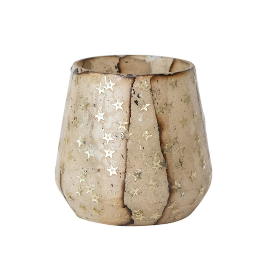 Tealight Votive Holder w/ Star Sequins