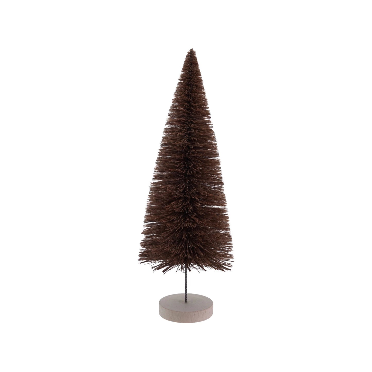 14" Sisal Bottle Brush Tree- Brown