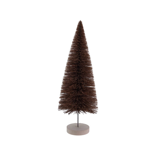 14" Sisal Bottle Brush Tree- Brown