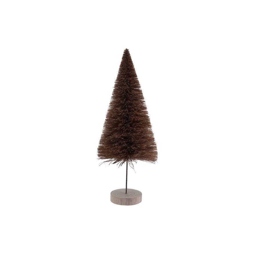 12" Sisal Bottle Brush Tree- Brown